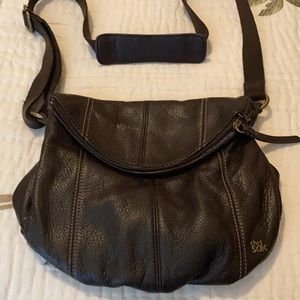 The Sak Brown leather crossbody/zipper enclosure